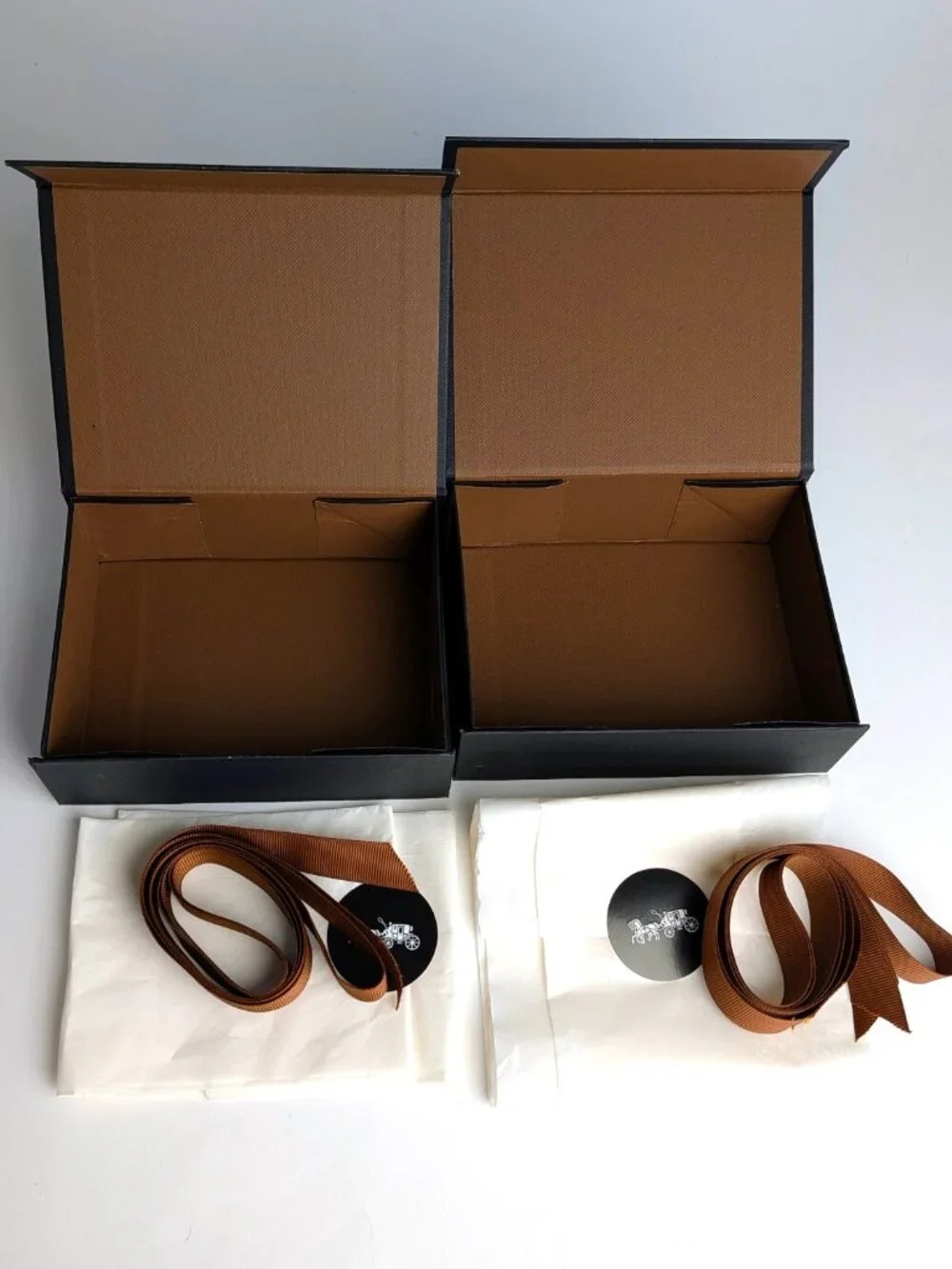 Coach Magnetic Gift Boxes with Ribbons & Tissue Paper